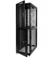 ЦМО! Шкаф серверный ПРОФ напольный колокейшн 40U (600x1000) 2 секции, дверь перфор. 2 шт., черный, в сборе (ШТК-СП-К-2-40.6.10-44АА-Ч) - Телекоммуникационные шкафы, ящики