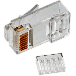 Neomax Коннектор UTP RJ45 под однож. кабель (с вставкой), Кат.5 (100шт.) [P88RB03V2I]