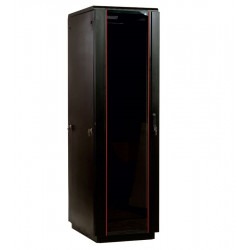 ЦМО! Шкаф телеком. напольный 42U (600x800) дверь стекло, цвет чёрный  (ШТК-М-42.6.8-1ААА-9005) (3 коробки)