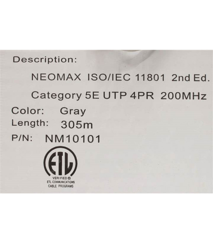 NEOMAX [NM10101] Кабель UTP cat.5e  4 пары (305 м) 0.51 мм Taiwan (200 Mhz)   Медь - LAN Кабель