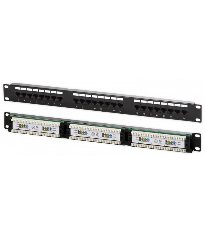 Neomax Коммутационная панель UTP, 24 порта   RJ-45 cat. 5е 19" ( EPLH240X) - Патч-панель