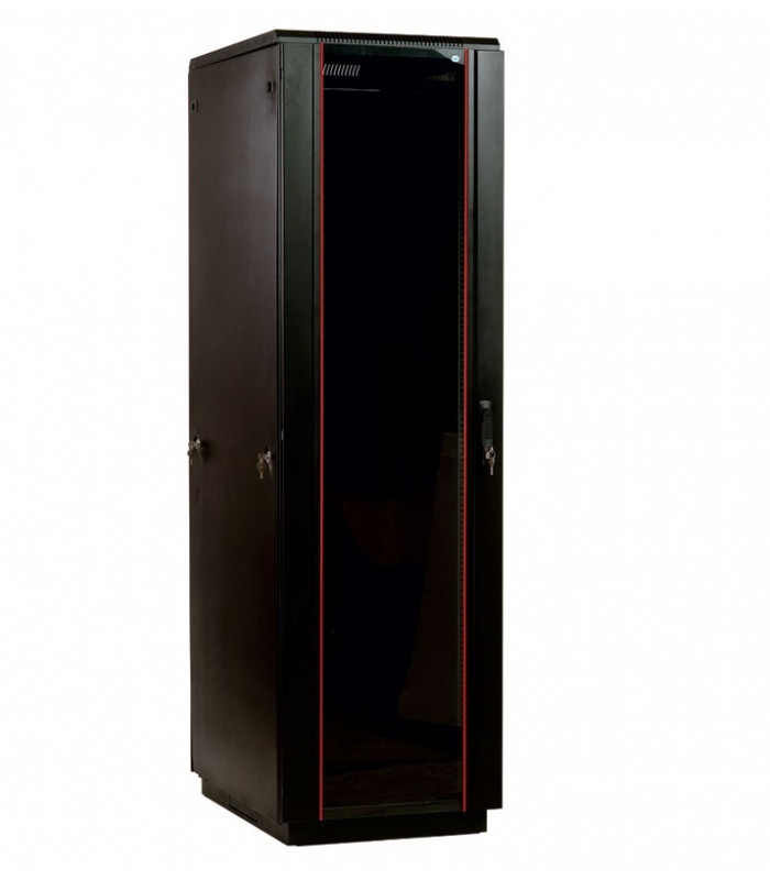 ЦМО! Шкаф телеком. напольный 42U (600x800) дверь стекло, цвет чёрный  (ШТК-М-42.6.8-1ААА-9005) (3 коробки) - Телекоммуникационные шкафы, ящики