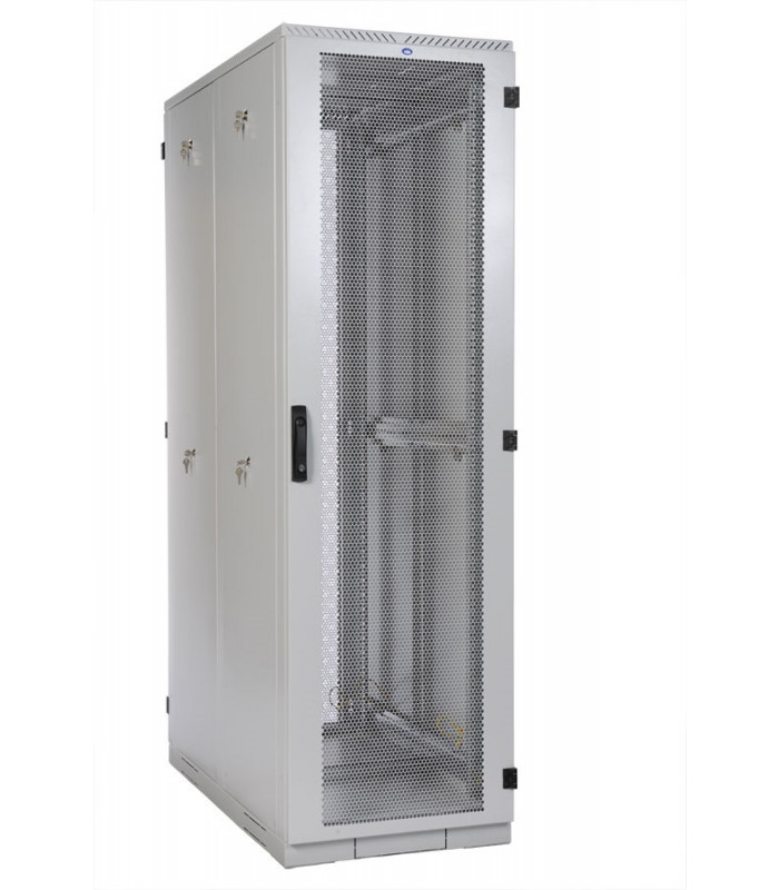 ЦМО! Шкаф серверный напольный 42U (600x1000) дверь перфорированная, задние двойные перфорированные (ШТК-С-42.6.10-48АА) (4 коробки) - Телекоммуникационные шкафы, ящики