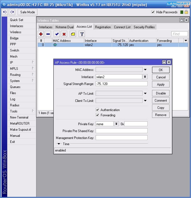 Mikrotik connection